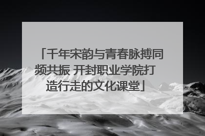 千年宋韵与青春脉搏同频共振 开封职业学院打造行走的文化课堂